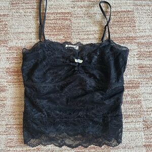 Intimately by Free People Elegant Black Lace Camisole Top